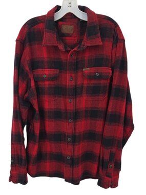 Orvis Buffalo Plaid Button Down Shirt L Long Sleeve Lumberjack Cabincore